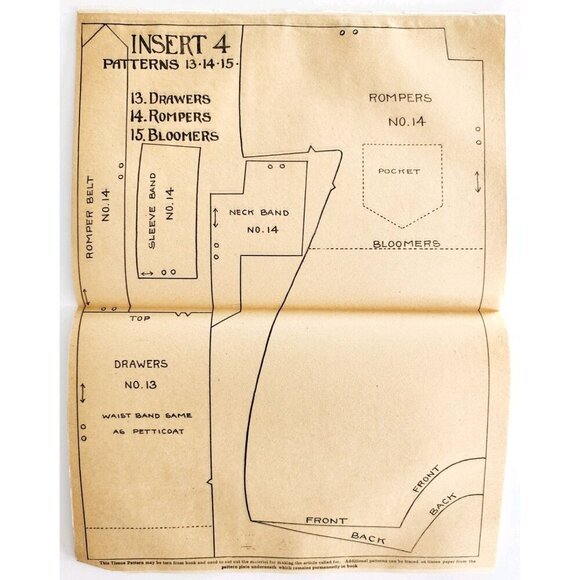 1913 Mary Frances Sewing Pattern Doll Rompers Bloomers Drawers Crafts DWSS11 - Picture 3 of 4